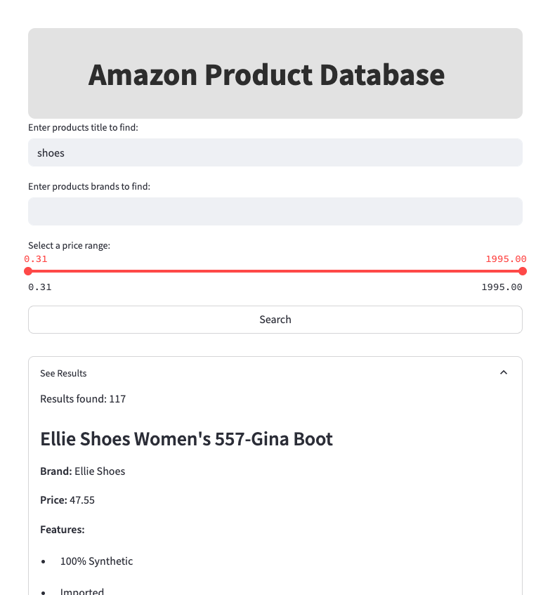 Amazon DB Project Visual