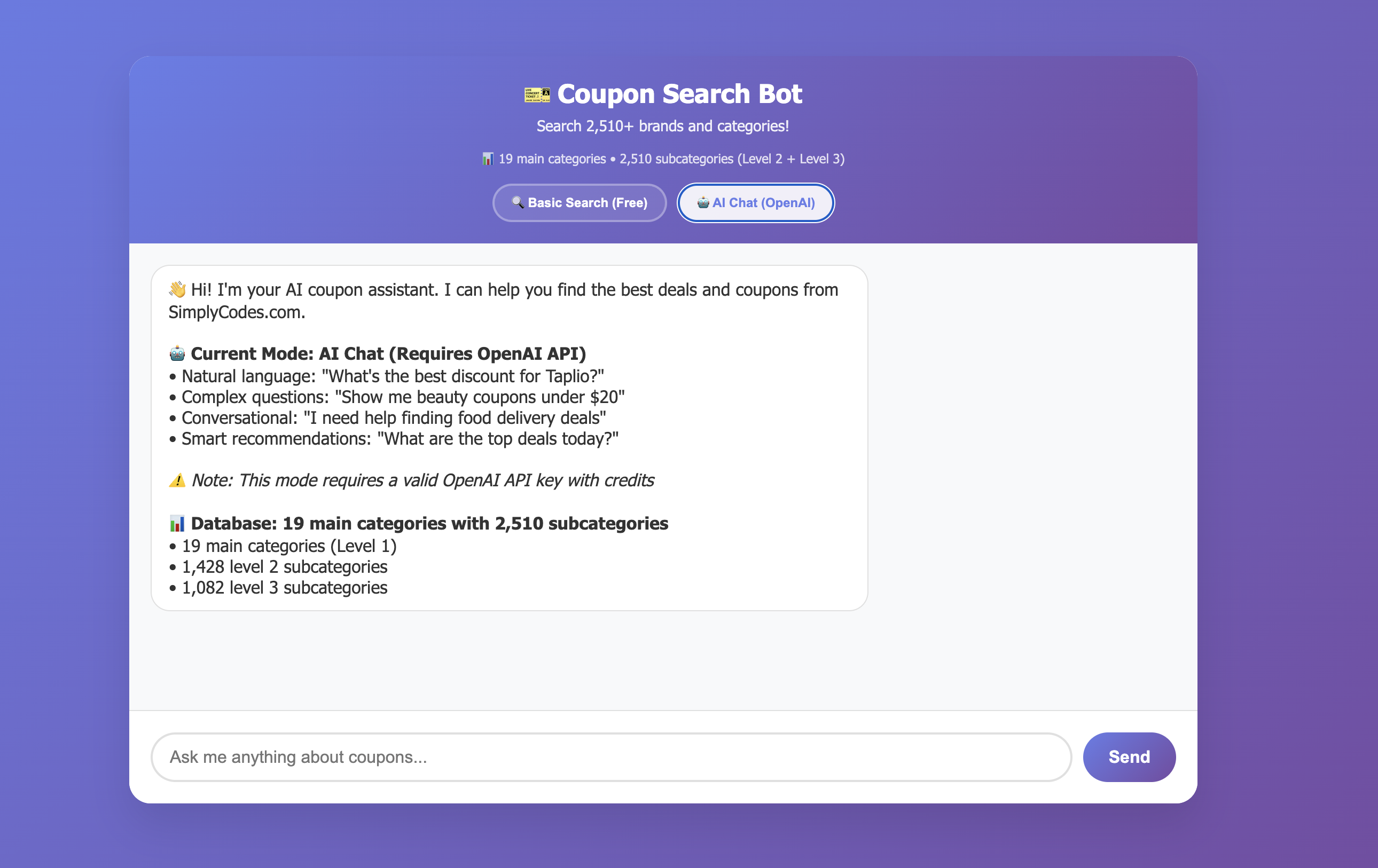 AI-Powered Coupon Discovery Chatbot